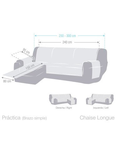 Funda Chaise Longue práctica Turin Antimanchas