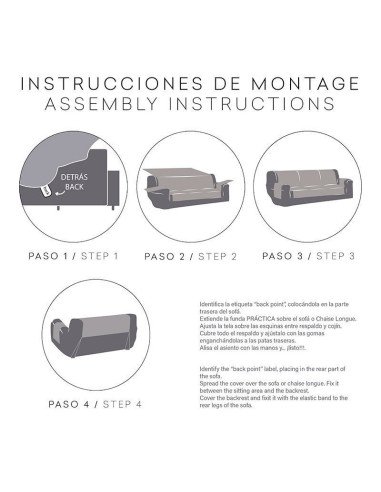 Funda de Sofá Reversible Silver | Suc de Cottó