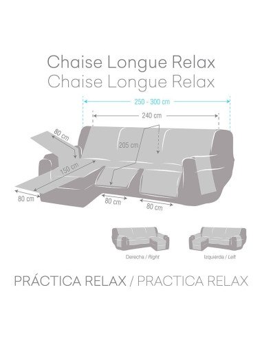 Funda Chaise Longue práctica relax acolchada Noruega Reversible