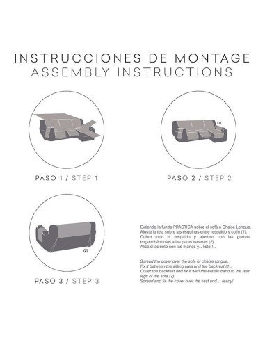 Funda Chaise Longue práctica relax acolchada Noruega Reversible