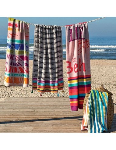 Toallas de playa Pareo terciopelo Multi | Suc de Cottó