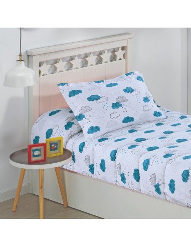 Edredón Ajustable Nubes Agua con funda cojín