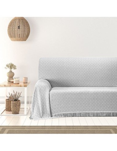 Plaid Multiusos Flecos Trenzado