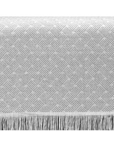 Plaid Multiusos Flecos Trenzado