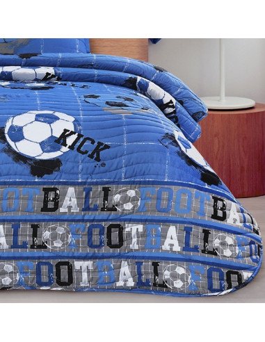 Colcha Bouti Futbol Quick con funda de cojín