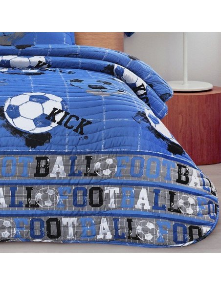 Colcha Bouti Futbol Quick con funda de cojín