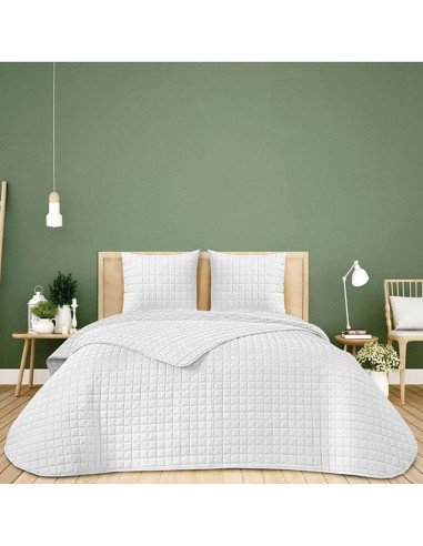 Colcha Bouti Reversible Bicolor Cuadros Albir
