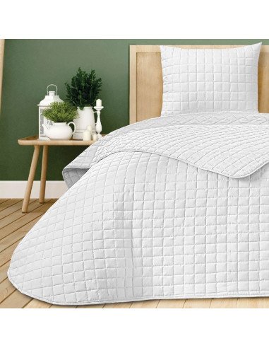 Colcha Bouti Reversible Bicolor Cuadros Albir