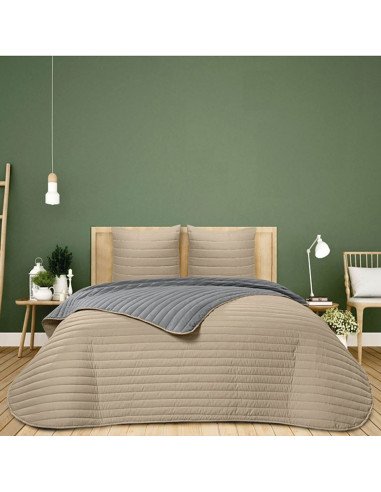 Colcha Bouti Reversible Bicolor Lineal Altea