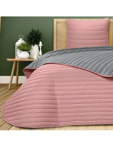 Colcha Bouti Reversible Bicolor Lineal Altea