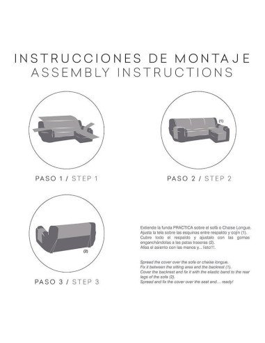 Funda Chaise Longue práctica algodon Impermeable Antimanchas Sky