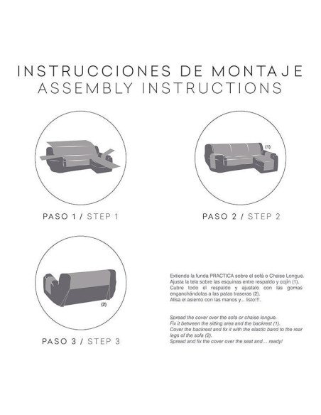 Funda Chaise Longue práctica algodon Impermeable Antimanchas Sky