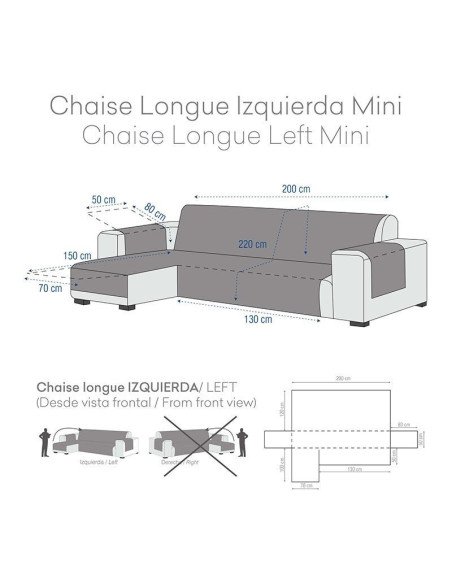Funda Chaise Longue práctica algodon Impermeable Antimanchas Sky