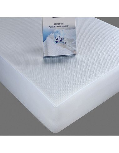 Protector de colchón acolchado algodón impermeable Nube 3D