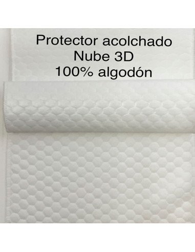Protector de colchón acolchado algodón impermeable Nube 3D