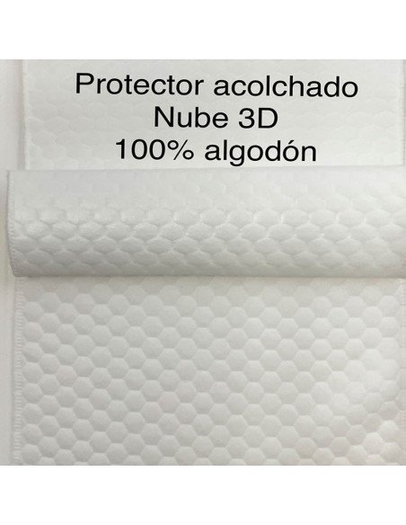 Protector de colchón acolchado algodón impermeable Nube 3D